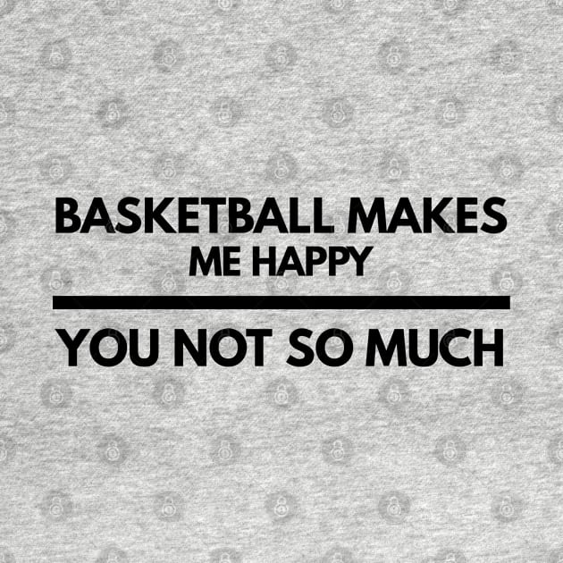 Basketball makes me happy tshirt by Art Cube